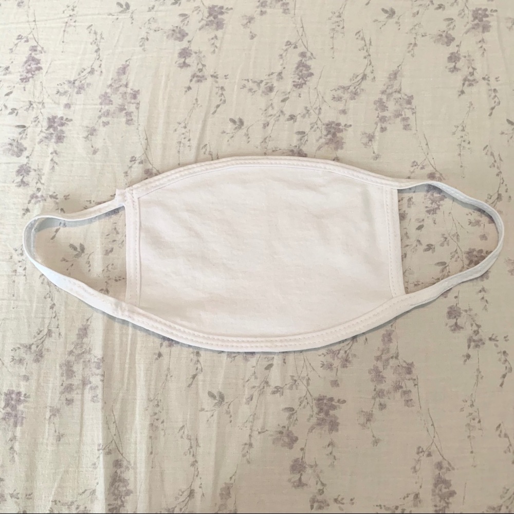 New White Reusable Cotton Face Mask